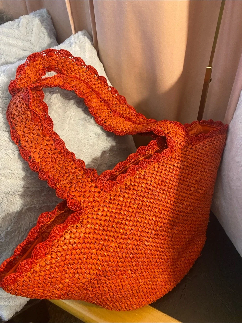kate spade Orange Woven Bow Tote